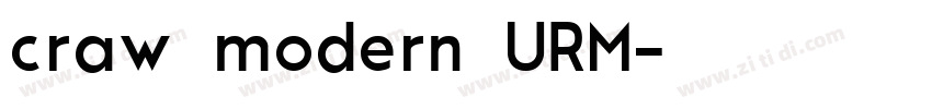 craw modern URM字体转换